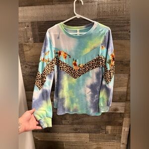Celeste | Tye Dye & Cheetah Crew Neck